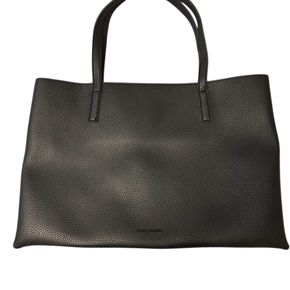 Vince Camuto Leather black and gray tote Bag